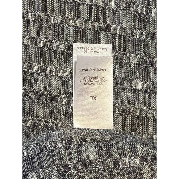 Bisou Bisou Women Cowlneck Cut Out Long Sleeve Gray Xl - Picture 5 of 7